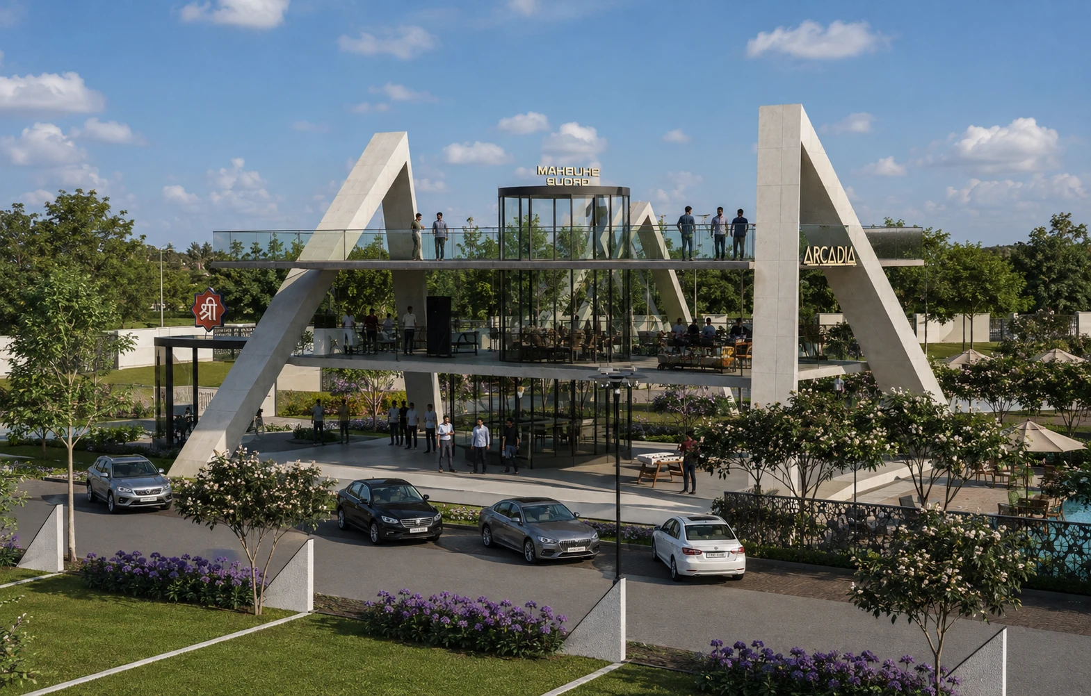 Modern clubhouse at Shubham Arcadia